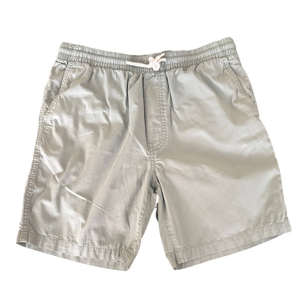 HM LOGG Mens Light Green Elastic Waist Drawstring Cotton Twill Shorts Size M